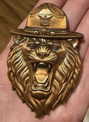 Oklahoma Highway Patrol Lion W/ Campaign Hat Challenge Coin