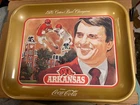 Vintage Arkansas Razorback Coca Cola Cotton Bowl Tray Frank Broyles Hogs