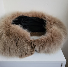 Sciarpa donna pelle di pecora vera pelliccia orlo staccabile colletto scrollata con bottone