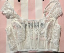  60 NEW Victoria's Secret Corset Crop Top Bra Bustier Dream Angels Lace M-DD