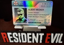 Albert Wesker Resident Evil Umbrella Corporation ID Card Holographic over PVC