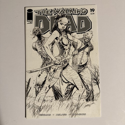 #ad WALKING DEAD #19 J SCOTT CAMPBELL SKETCH VARIANT 15TH ANNIVERSARY EDITION GBP 18.60