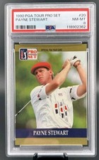 1990 Official PGA Tour Pro Set Payne Stewart Rookie Golf Card Graded PSA 8 #20