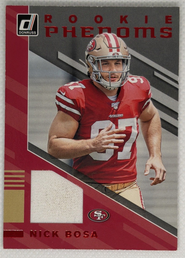 Nick Bosa Panini Donruss Rookie Phenoms Jerseys #RPJ18 Red
