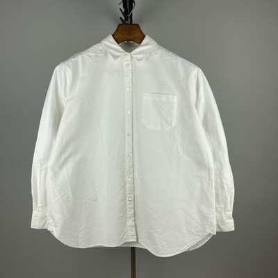 Sézane Damen Hemd weiß Oxford Baumwolle Relaxed Fit - Größe FR 36 / UK 8 / US 4