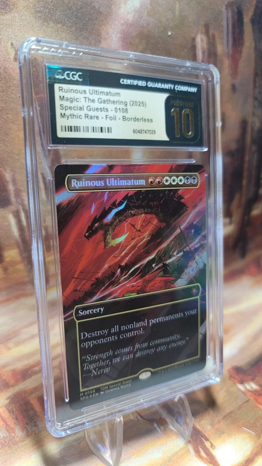 MTG Ruinous Ultimatum #108 Foil Borderless Special Guests CGC Pristine 10 - Image 3 of 4