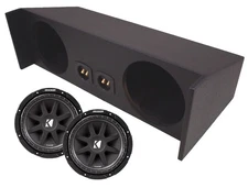 Custom Jeep Wrangler Yj Tj 87-06 Dual 10" Stereo Subwoofer Box Speaker Enclosure