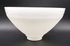 VTG 10" Cone Shape Light Diffuser Shade Textured Waffle Milk Glass Floor Lamp