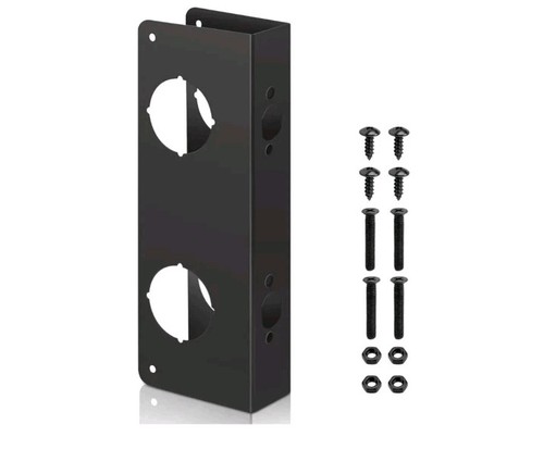 Ferraycle 2 Pieces Stainless Steel Door Reinforcement Plate for 1-3/4" Bronze