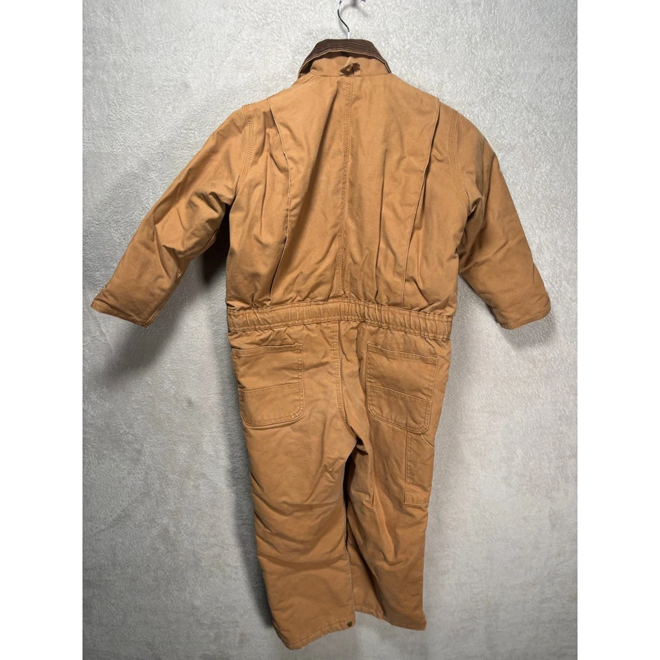 Field N Forest Tan Coveralls Snowsuit 100% Cotton Youth Small 6-8 - Image 2 of 4