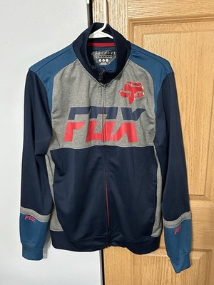 Fox Racing Active Lightweight Jacket Men s Sz M, Red Blue Gray Y2K
