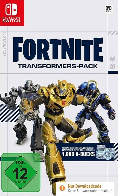 Fortnite Transformers Pack Nintendo Switch Descargar Nintendo eShop Código Correo electrónico