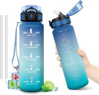 Sport Trinkflasche 1L, KohlensäUre Geeignet, Auslaufsichere Wasserflasche Mit