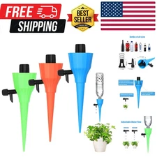 Adjustable Water Flow Self Watering Spikes - 12 Pack for Thriving Potted Plants