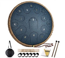 HOPWELL 14" Tamburo Lingua Acciaio 15 Note Mano Pan D Maggiore Blu Navy NUOVO DI ZECCA