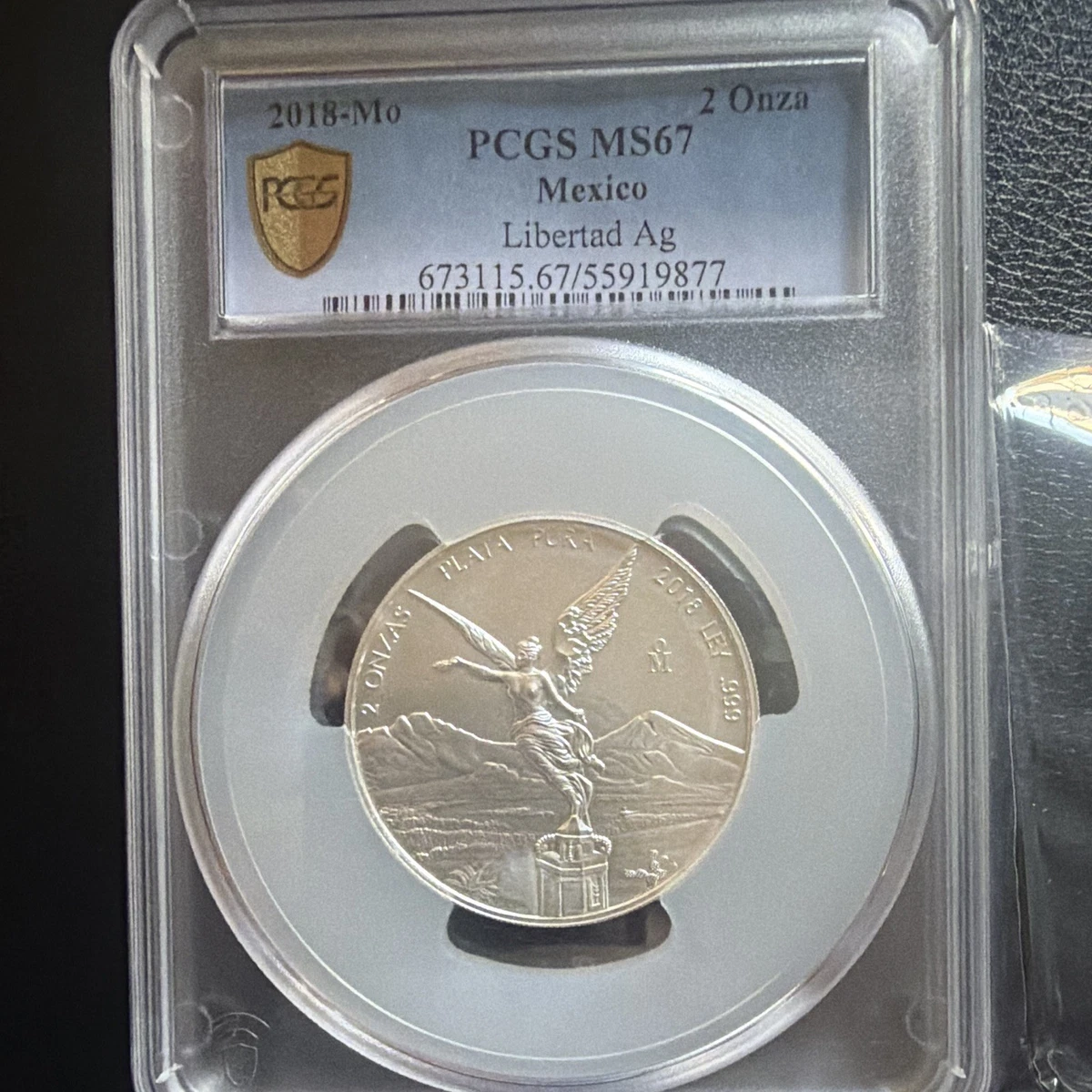 Mexican Libertad 2 oz Precious Metal Content per Unit 2018 Silver