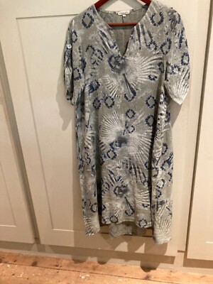 GREEN LINEN CASUAL DRESS BY MARINA GIGLI SIZE M | eBay UK