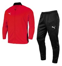Puma Men Football-Play Track Suit Set Red Black Jacket Pant GYM Jersey 65681801