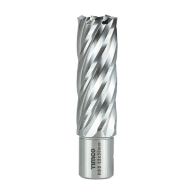 Timco 22x50 mm lang Räumfräser - M2 HSS TiAIN Magnetbohrer mit Pilotstift