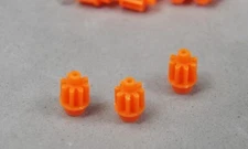 HO Slot Car Parts - HCS AMG 8T Orange Super Tough Pinion Gear Lot of 3 - Viper