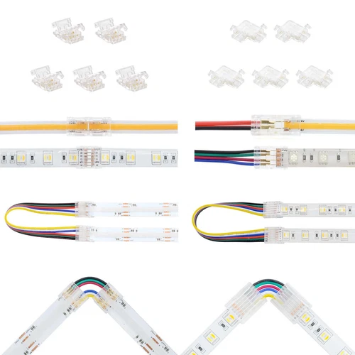 5 Pcs 2/3/4/5/6 Pin Connector Wire For 5/8/10/12mm Wide COB/SMD LED Strip Lights