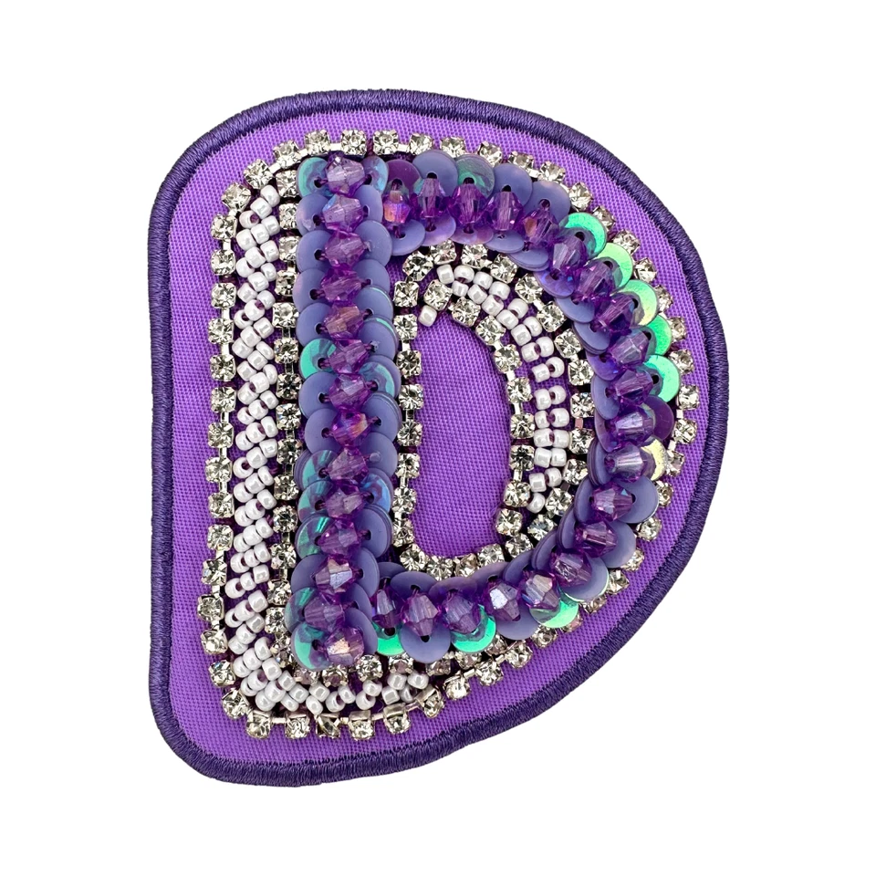 Stoney Clover Lane Acai Purple Embellished Letter Patches - Image 3 of 4
