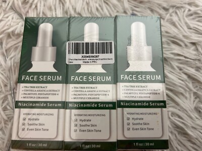 3 Pack Niacinamide Face  Serum with Tea Tree & Centella Asiatica Anti Aging