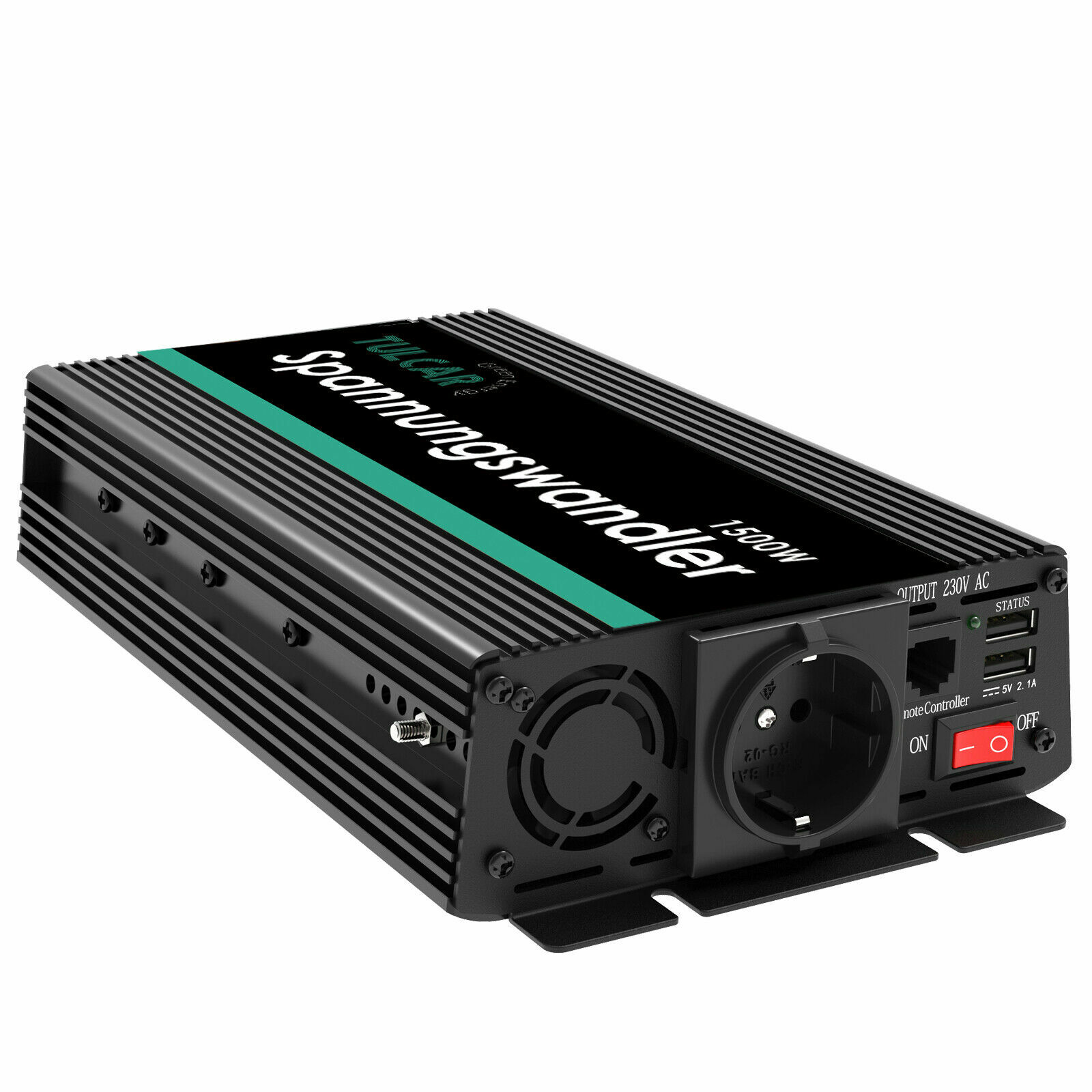 EDECOA Spannungswandler 3000W Wechselrichter 24V 230V Inverter LCD USB LKW V3