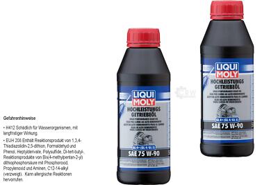 2x Liqui Moly Hochleistungs-Getriebeöl (GL4+) SAE 75W-90 Gear Oil 500 ml