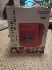 yoco bluetooth speakers Y318. Brand New Red Color With LED Lights