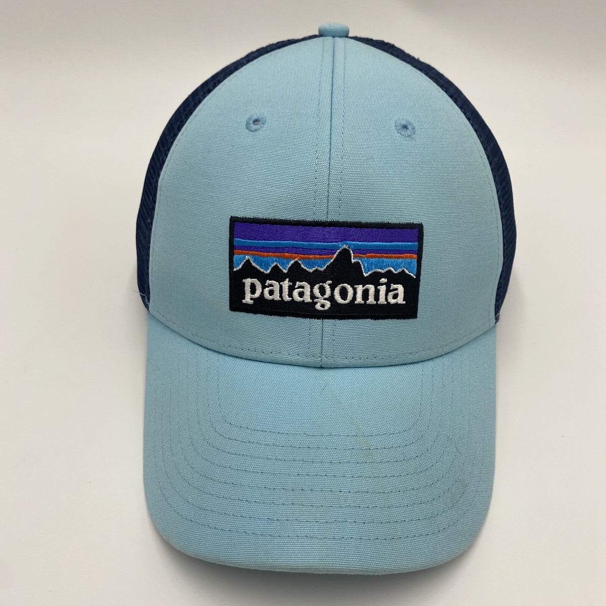 帽子 patagonia logo cap Patagonia Fitz Roy Mens P-6 Logo Trucker Hat Blue Baseball