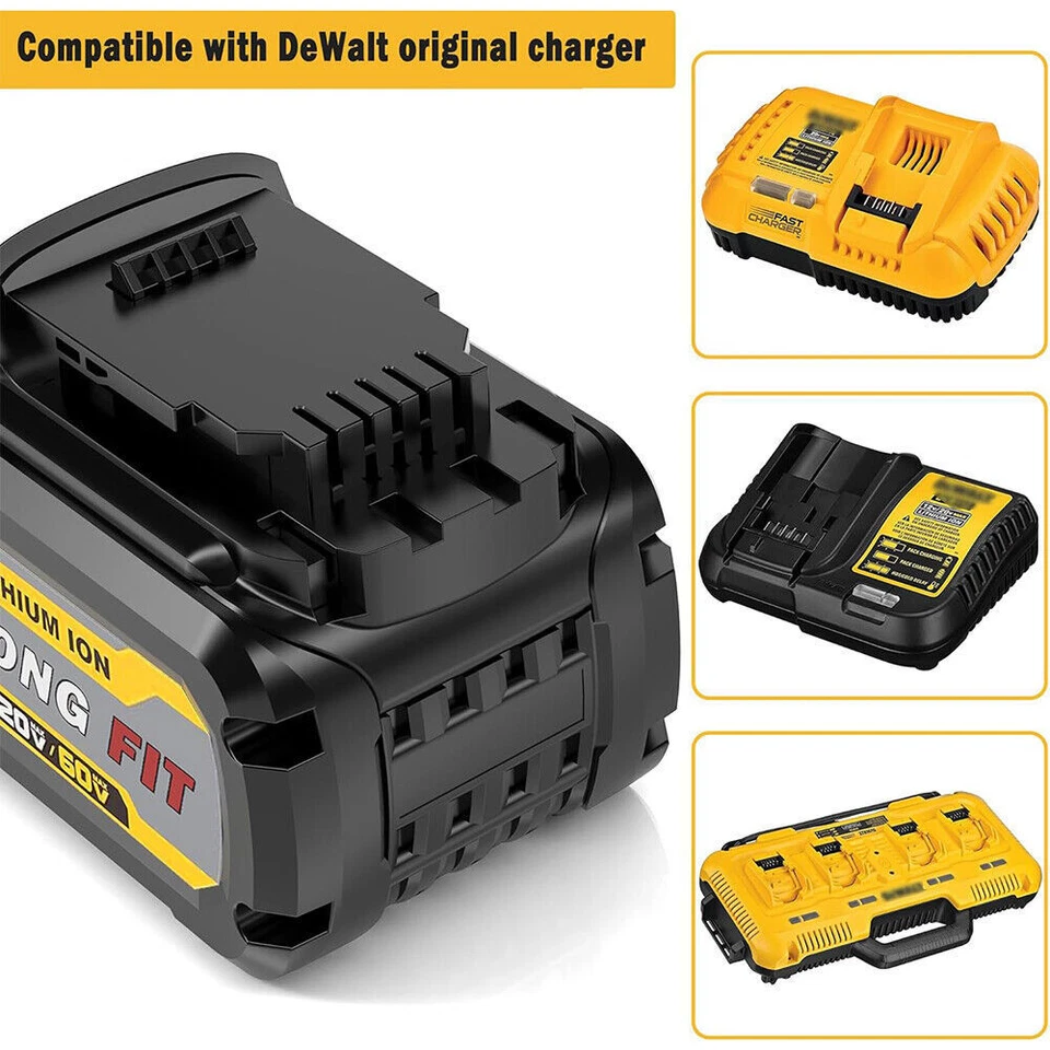 Reemplace para batería DEWALT 20V/60V 9.0Ah batería de iones de litio DCB606 DCB609 Foto 4 de 4