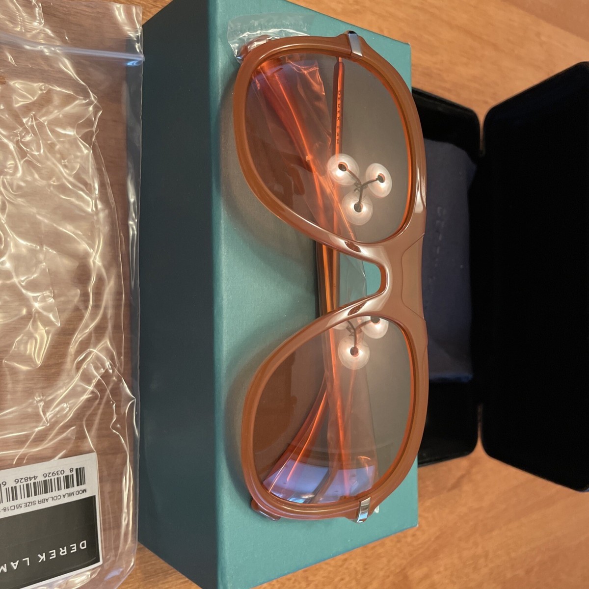 Derek Lam Sunglasses Semi Oval Comes with Box Eyeglass Case and Pouch DEREK LAM 264 SLAV Shiny Lavender Womens Square Eyeglasses  main image 4