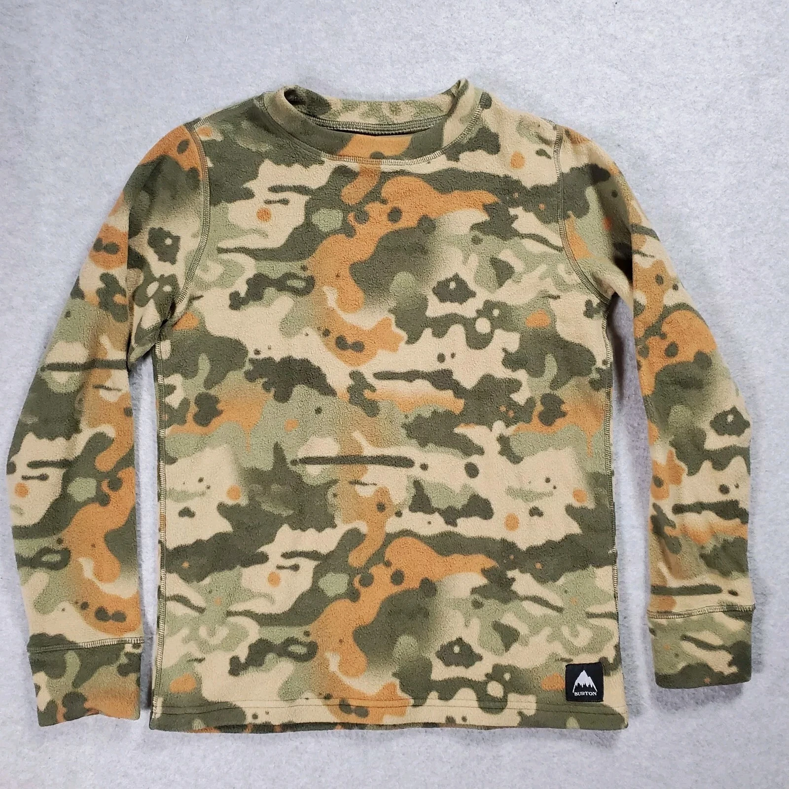 burton dryride fleece set camo snowboarding skiing 