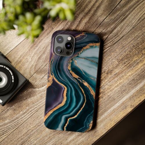 Für iPhone 16 Pro Max, 15, 14, 13-11 Slim Handyhülle, Luxus Marmor Design Cover - Bild 67 von 83