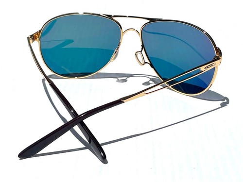 NEW Oakley CAVEAT Polished Gold Aviator POLARIZED Galaxy Ruby Sunglass 4054 - Picture 6 of 12