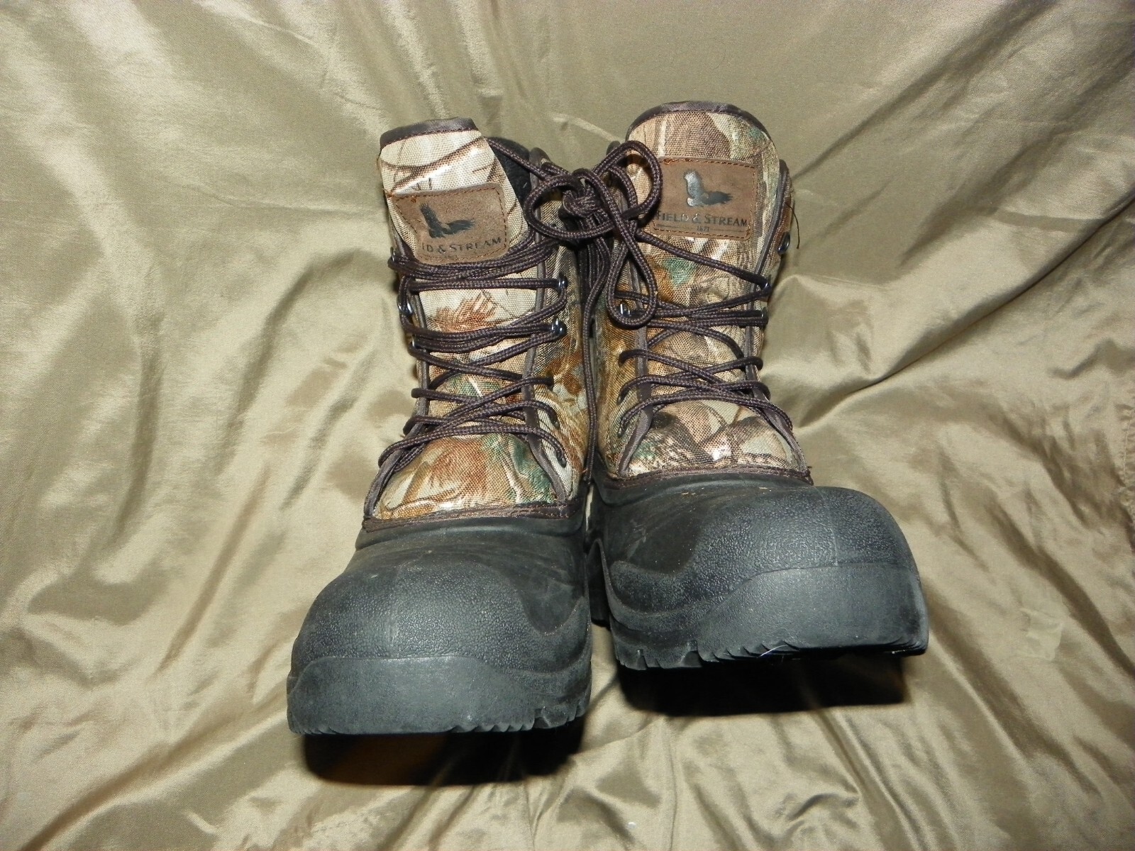 FIELD & STREAM CAMO HUNTER BOOTS THINSULATE MENS SIZE… Gem