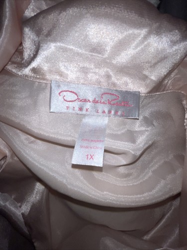 OSCAR DE LA RENTA Mujer’s 1X Plus ROSA SATINADO Camisón CAMISA CAMISÓN DORMIR Vestido - Imagen 4 de 12