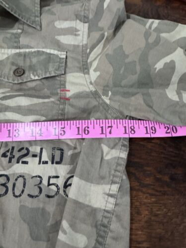 Point Zero Men's semi-fit Military Button Up Short Sleeved Shirt Size Med Camo - Picture 7 of 7