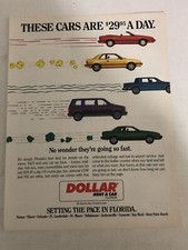 1988 Dollar Rent A Car Print Ad Advertisement Vintage pa4