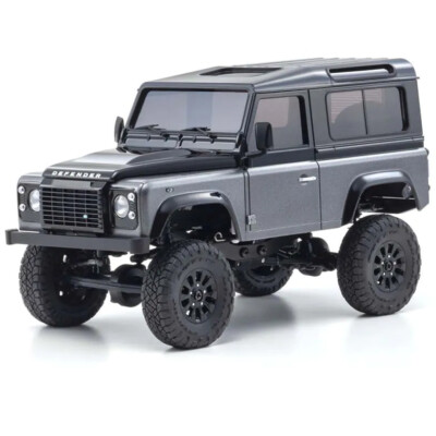 ホビーラジコン Kyosho Mini-Z 4x4 Land Rover Defender NEW Kyosho Mini-Z 4X4 Land Rover Defender 90 Autobiography Gray