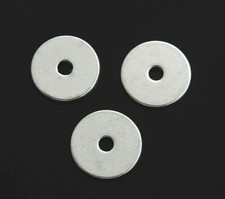 100 Silver Steel 10mm Smooth Flat Round Heishi Disc Spacer 1.8mm Hole Beads