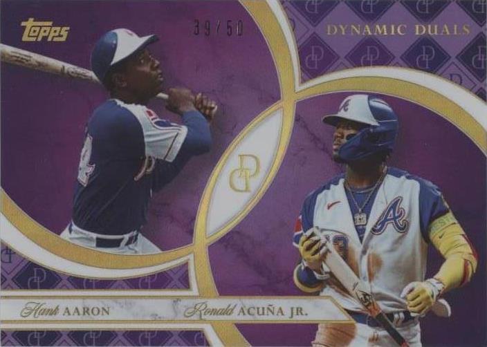 2024 Topps Dynamic Duals - Ronald Acuña Jr., Hank Aaron #17 Amethyst ...