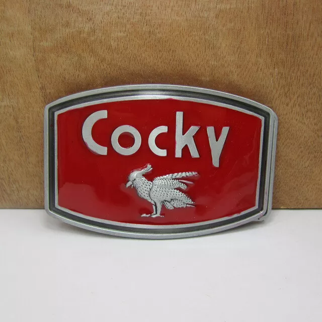 Cocky Fashion Metal Belt Buckle Red Cool