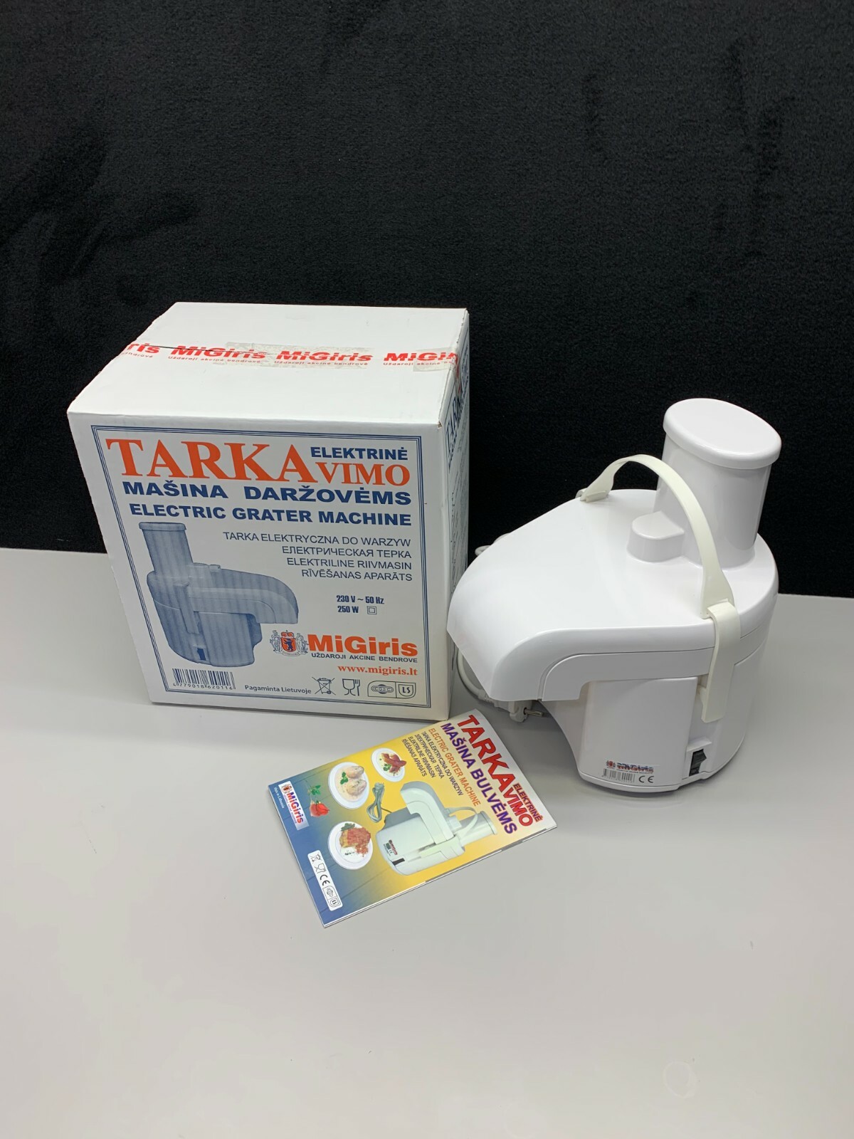 MIGIRIS electric grater machine potatoes vegetables Lithuania bulviu