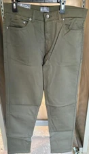 NEW!! Member's Mark Men's Logan Faded Green 5-Pocket Slim Fit Pants #461