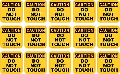 #ad 1in x 1in Caution Do Not Touch Vinyl Stickers Business Sign Label Decals $8.99
