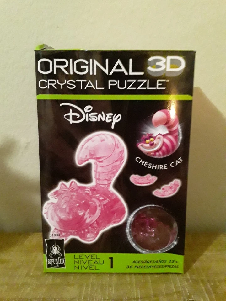 Rompecabezas de gato Cheshire nivel 1 3D desconcertado ligeramente usado Foto 2 de 4