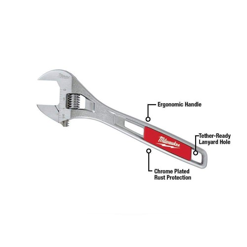 Milwaukee Pipe Wrench 10" Aluminum+ 6"Adjustable , Dual Coil Springs (2-Piece) - Picture 4 of 5