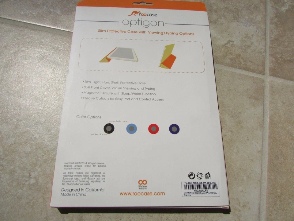 Funda libro tablet ROOCASE Samsung GALAXY TAB S 10.5 OPTIGON azul claro  Foto 2 de 4